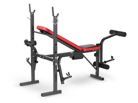 Ławeczka do ćwiczeń pod sztangę, Neo-Sport, 160x114x122 cm, czarny