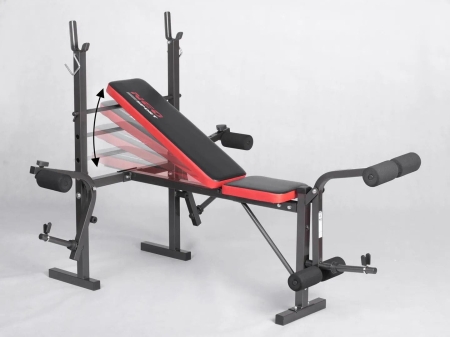 Ławeczka do ćwiczeń pod sztangę, Neo-Sport, 160x114x122 cm, czarny