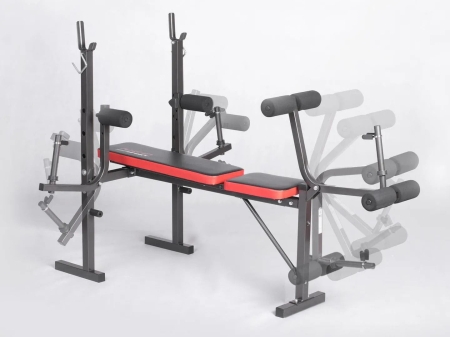 Ławeczka do ćwiczeń pod sztangę, Neo-Sport, 160x114x122 cm, czarny