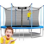 Trampolina ogrodowa, siatka wewnętrzna i drabinka, Neo-Sport, 14ft, 435 cm