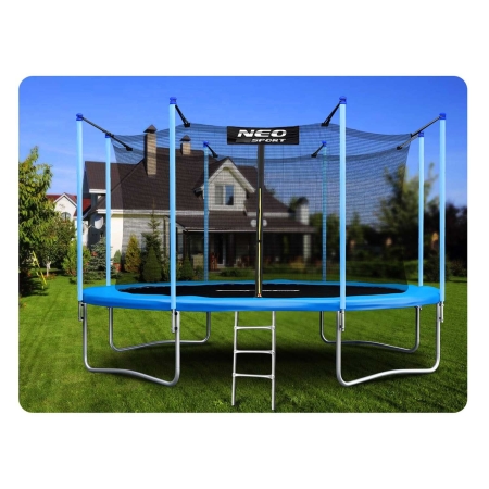 Trampolina ogrodowa, siatka wewnętrzna i drabinka, 15ft, 465 cm