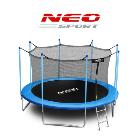 Trampolina ogrodowa, siatka wewnętrzna i drabinka, 15ft, 465 cm