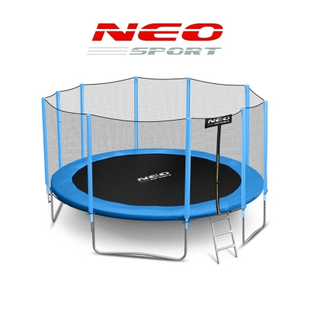 Trampolina ogrodowa, siatka zewnętrzna i drabinka, 15ft, 465 cm
