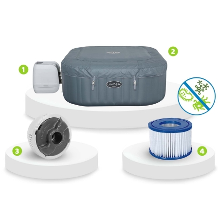 Dmuchane SPA z masażem i podgrzewaczem wody, 6 osobowe, Bestway 180x71 cm