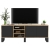 Szafka RTV, loft, NORD, rama, 150x35x53 cm, dąb wotan, czarny, mat