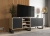 Szafka RTV, loft, NORD, rama, 150x35x53 cm, dąb wotan, czarny, mat