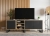Szafka RTV, loft, NORD, rama, 150x35x53 cm, dąb wotan, czarny, mat