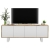 Komoda RTV, loft, NORD, rama, 150x35x53 cm, dąb wotan, biel, mat