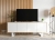 Komoda RTV, loft, NORD, rama, 150x35x53 cm, dąb wotan, biel, mat