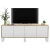 Komoda RTV, NORD, 150x35x53 cm, dąb wotan, biel, mat