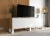 Komoda RTV, NORD, 150x35x53 cm, dąb wotan, biel, mat