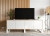 Komoda RTV, NORD, 150x35x53 cm, dąb wotan, biel, mat