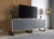 Komoda RTV, loft, NORD, rama, 150x35x53 cm, dąb wotan, grafit, mat