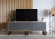 Komoda RTV, loft, NORD, rama, 150x35x53 cm, dąb wotan, grafit, mat