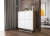 Komoda do salonu, loft, NORD, 113x35x127 cm, dąb wotan, biel, mat