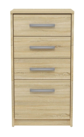 Nowoczesna komoda do salonu, szuflady, Otis, 45x33x85 cm, dąb sonoma, mat