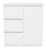Komoda z szufladami, 1D3S, 80x40x75 cm, biel, mat