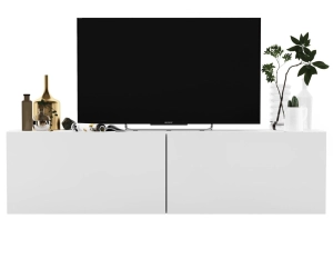 Szafka RTV, wisząca, SANO, 120x35x30 cm, biel, mat