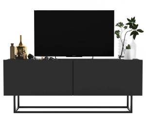 Szafka RTV, stojąca, loft, SANO, 120x35x46 cm, grafit, mat