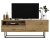 Komoda RTV, półka, loft, SANO, 120x35x46 cm, dąb artisan, mat
