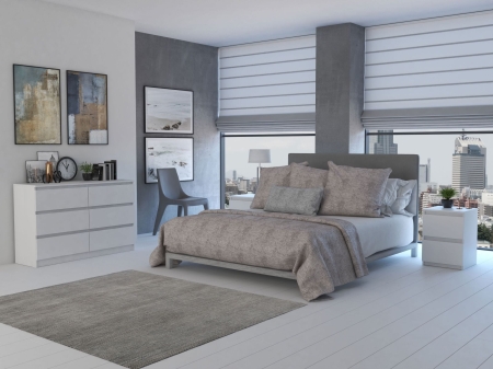 Komoda do sypialni, salonu, M6, 120x30x77cm, biel