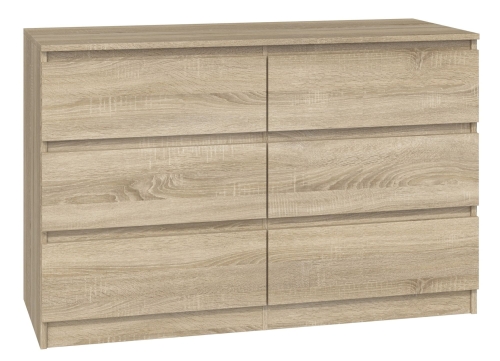 Przejdź do produktu Komoda do sypialni, salonu, M6, 120x30x77cm, dąb sonoma