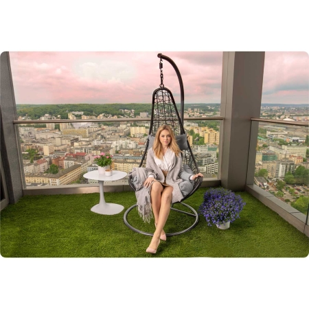 Fotel ogrodowy, wiszący, hamak, Sofotel, Cabana, szary