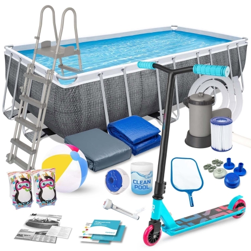 Przejdź do produktu Basen ogrodowy stelażowy, 18w1, Bestway, 549x274x122 cm + hulajnoga GRATIS