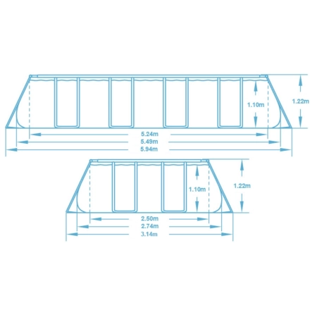 Basen ogrodowy stelażowy, 18w1, Bestway, 549x274x122 cm + hulajnoga GRATIS