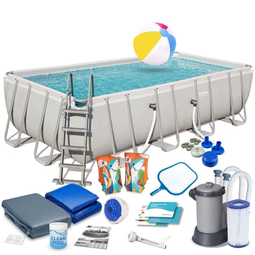 Przejdź do produktu Basen ogrodowy stelażowy, 17w1, Bestway, 549x274x122 cm