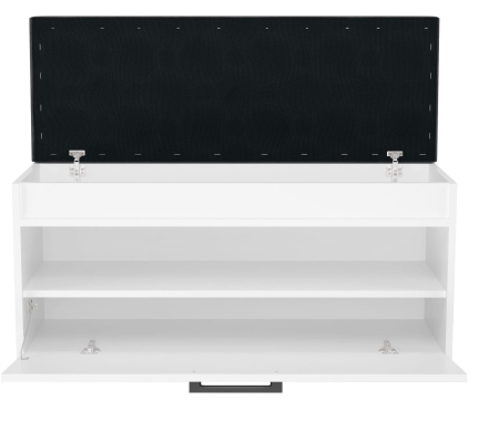 Szafka na buty z siedziskiem, Parma, 100x35x49 cm, biel, mat
