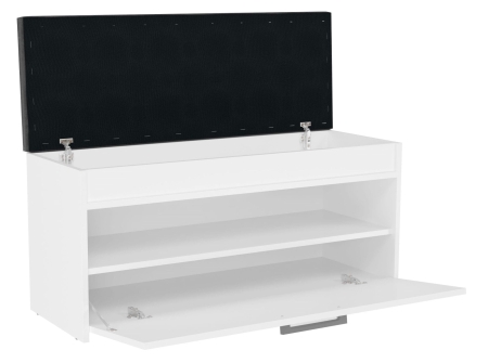 Szafka na buty z siedziskiem, Parma, 100x35x49 cm, biel, mat