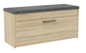 Szafka na buty z siedziskiem, Parma, 100x35x49 cm, dąb sonoma