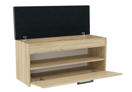 Szafka na buty z siedziskiem, Parma, 100x35x49 cm, dąb sonoma