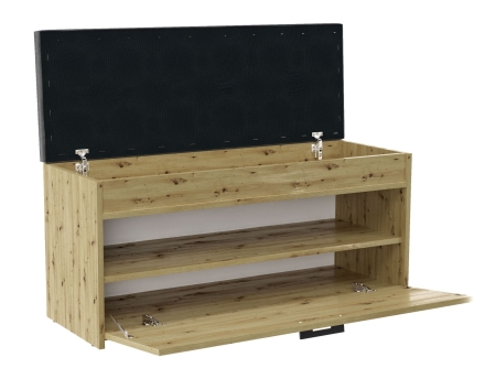 Szafka na buty z siedziskiem, Parma, 100x35x49 cm, dąb artisan