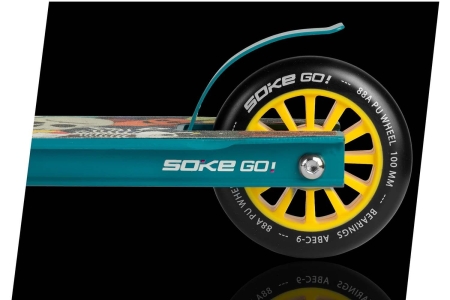 Hulajnoga dwukołowa, wyczynowa, SOKE GO!, żółto-niebieska