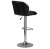 Hoker barowy z oparciem, Castel, czarny, chrom