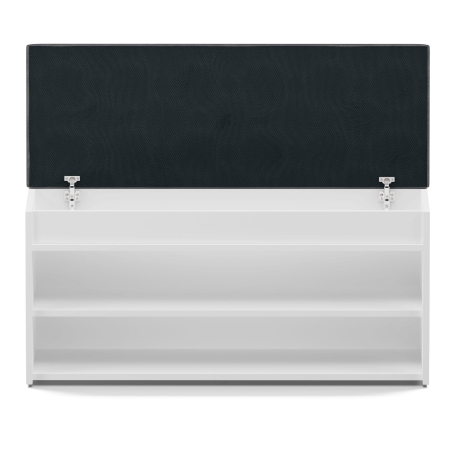 Szafka na buty Parma 2P, siedzisko i schowek, 100x35x49 cm, biała