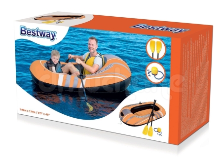 Ponton Hydro-Force Set, wiosła + pompka, Bestway, 188x98 cm