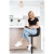 Hoker barowy z oparciem, 2 szt, Monro, czarny
