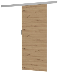 Drzwi przesuwne, naścienne, Greg, 86x205 cm, dąb artisan