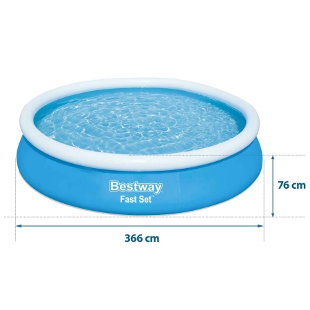 Basen ogrodowy rozporowy, 17w1, Bestway, 366x76 cm