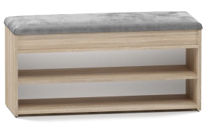 Szafka na buty, siedzisko, Parma 2P, 100x35x49 cm, dąb sonoma