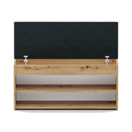 Szafka na buty z siedziskiem, Parma 2P, 100x35x49 cm, dąb artisan