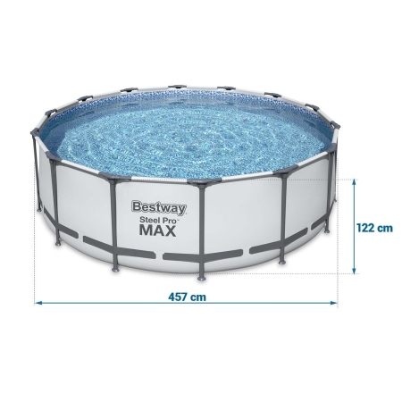Basen ogrodowy stelażowy, 18w1, Bestway, 457x122 cm