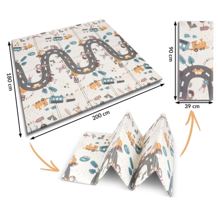 Mata piankowa, składana, Nukido, 200x180 cm, NK-340