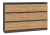 Komoda do sypialni, salonu, M6, 120x30x77 cm, antracyt, dąb artisan, mat