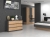 Komoda do sypialni, salonu, M6, 120x30x77 cm, antracyt, dąb artisan, mat
