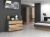 Komoda do sypialni, salonu, M6, 120x30x77 cm, antracyt, dąb artisan, mat
