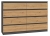 Komoda do sypialni, salonu, M8, 138x40x97 cm, antracyt, dąb artisan, mat